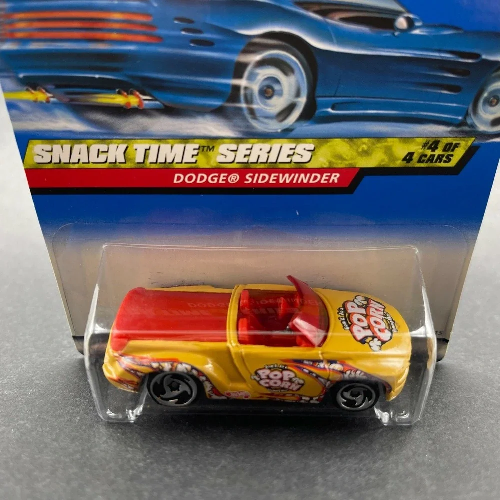 Hot Wheels Snack Time Dodge Sidewinder Car Yellow Diecast 1/64 Pop Corn #016